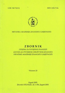 Zbornik Odsjeka za povijesne znanosti Zavoda za povijesne i društvene znanosti HAZU 23/2005
