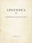 Linguistica XV. In memoriam Stanko Škerlj oblata I.