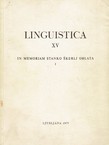 Linguistica XV. In memoriam Stanko Škerlj oblata I.