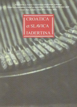 Croatica et Slavica Iadertina 19/2/2023