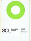 SOL. Lingvistički časopis 2/1986