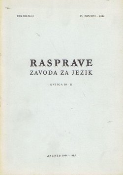 Rasprave Zavoda za jezik 10-11/1984-85