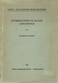 Introduction to Altaic Linguistics