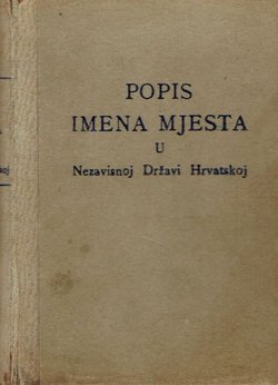 Popis imena mjesta u Nezavisnoj Državi Hrvatskoj