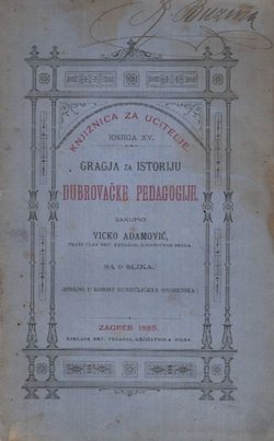 Gragja za istoriju dubrovačke pedagogije