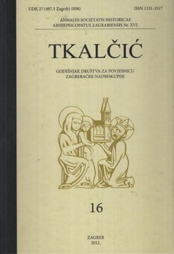 Tkalčić. Godišnjak Društva za povjesnicu Zagrebačke nadbiskupije 16/2012
