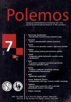 Polemos. Časopis za interdisciplinarna istraživanja rata i mira 7 (4/1)/2001