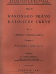 Kanonsko pravo katoličke crkve 2. Osobno i stvarno pravo 2. Redovničko i laičko pravo