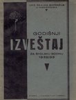 Godišnji izvještaj za školsku godinu 1932/33