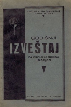 Godišnji izvještaj za školsku godinu 1932/33