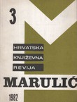 Marulić. Časopis za književnost i kulturu 3/XV/1982