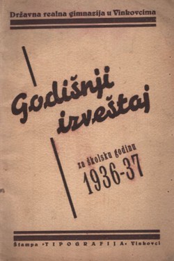 Godišnji izvještaj za školsku godinu 1936-37