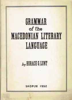 Grammar of the Macedonian Literary Language