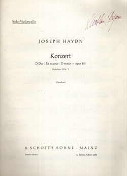 Konzert D-Dur / Re majeur / D major - opus 101 Solo-Violoncello Hoboken VIIb: 2