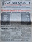 Hrvatski narod. Glasilo hrvatskog ustaškog pokreta III/91/1941