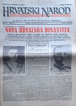 Hrvatski narod. Glasilo hrvatskog ustaškog pokreta III/97/1941