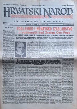 Hrvatski narod. Glasilo hrvatskog ustaškog pokreta III/97/1941 (2.izd.)
