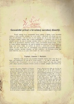 Genealoški prilozi o hrvatskoj narodnoj dinastiji