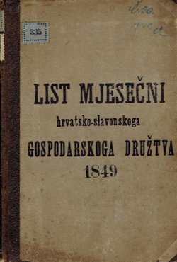 List mesečni hervatsko-slavonskoga gospodarskoga družtva 8/1-12/1849