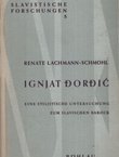 Ignjat Đorđić. Eine stilistischen Untersuchung zum slavischen Barok