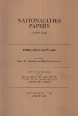 Ethnopolitics in Poland (Nationalities Papers 1/XXII/1994)