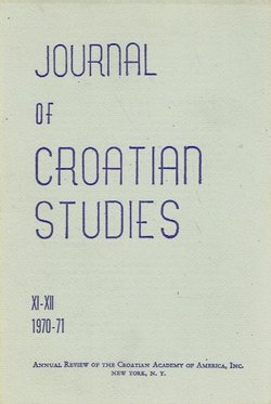 Journal of Croatian Studies XI-XII/1970-71