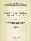 Hrvatska kršćanska terminologija II. Hrvatski kršćanski termini latinskoga porijekla