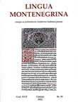 Lingua Montenegrina XV/2/30/2022