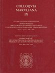 Marko Marulić. Hrvatski pjesnik i katolički humanist: Prijedlog za Europu trećeg tisućljeća (Colloquia Maruliana IX/2000)