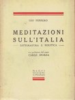 Meditazioni sull'Italia. Letteratura e politica