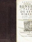 Sanctissimi domini nostri Benedicti papae XIV. de synodo dioecesana II.