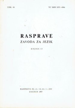 Rasprave Zavoda za jezik 13/1987