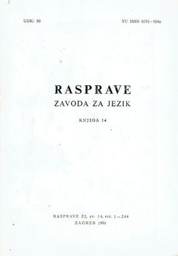 Rasprave Zavoda za jezik 14/1988