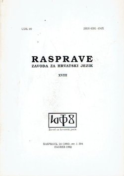 Rasprave Zavoda za hrvatski jezik XVIII/1992
