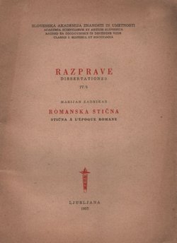 Romanska stična (Razprave IV/5/1957)