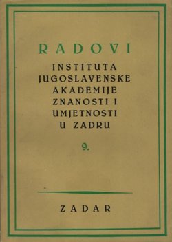 Radovi Instituta JAZU u Zadru 9/1962