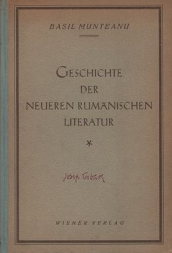 Geschichte der neuren rumanischen Literatur