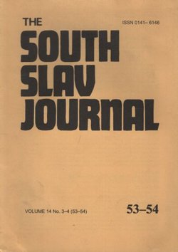 The South Slav Journal 14/3-4 (53-54)