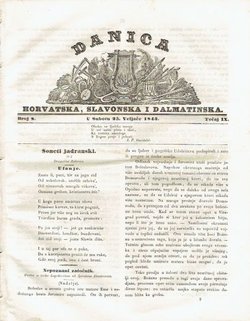 Danica horvatska, slavonska i dalmatinska 8/IX/1843