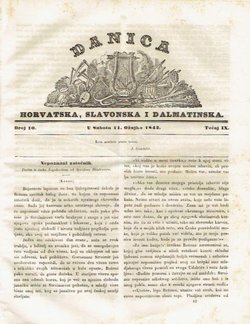 Danica horvatska, slavonska i dalmatinska 10/IX/1843