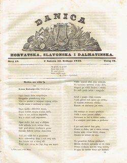Danica horvatska, slavonska i dalmatinska 19/IX/1843