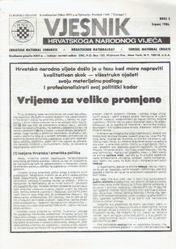 Vjesnik Hrvatskoga Narodnog Vijeća 3/1986