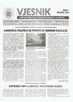 Vjesnik Hrvatskoga Narodnog Vijeća 1/1989