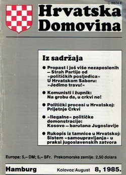 Hrvatska domovina 8/1985