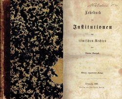 Lehrbuch der Institutionen des römischen Rechtes (7.Aufl.)