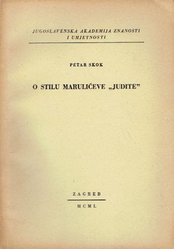 O stilu Marulićeve "Judite"
