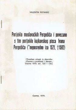 Porijeklo moslavačkih Pergošića i povezano s tim porijeklo kajkavskog pisca Ivana Pergošića (neposredno iza 1521, 1592)