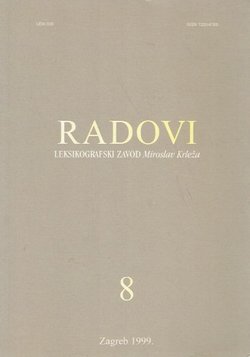 Radovi Leksikografskoga zavoda "Miroslav Krleža" 8/1999