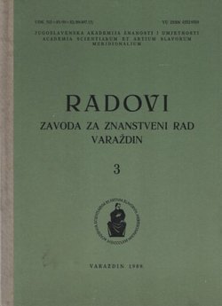Radovi zavoda za znanstveni rad u Varaždinu 3/1989