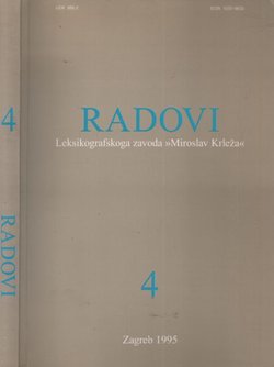 Radovi Leksikografskoga zavoda "Miroslav Krleža" 4/1995